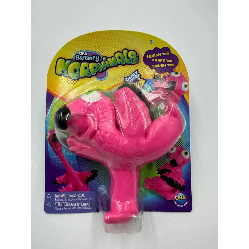 Orb Sensory Morphimals Transformingo Pink Flamingo Squish Shape Smush Toy New
